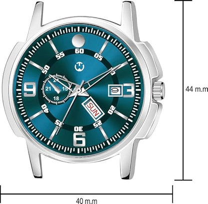 Premium Stainless Chain with Green Dial Watch (Silver Strap)