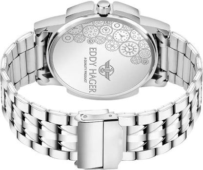 Premium Stainless Chain with Green Dial Watch (Silver Strap)