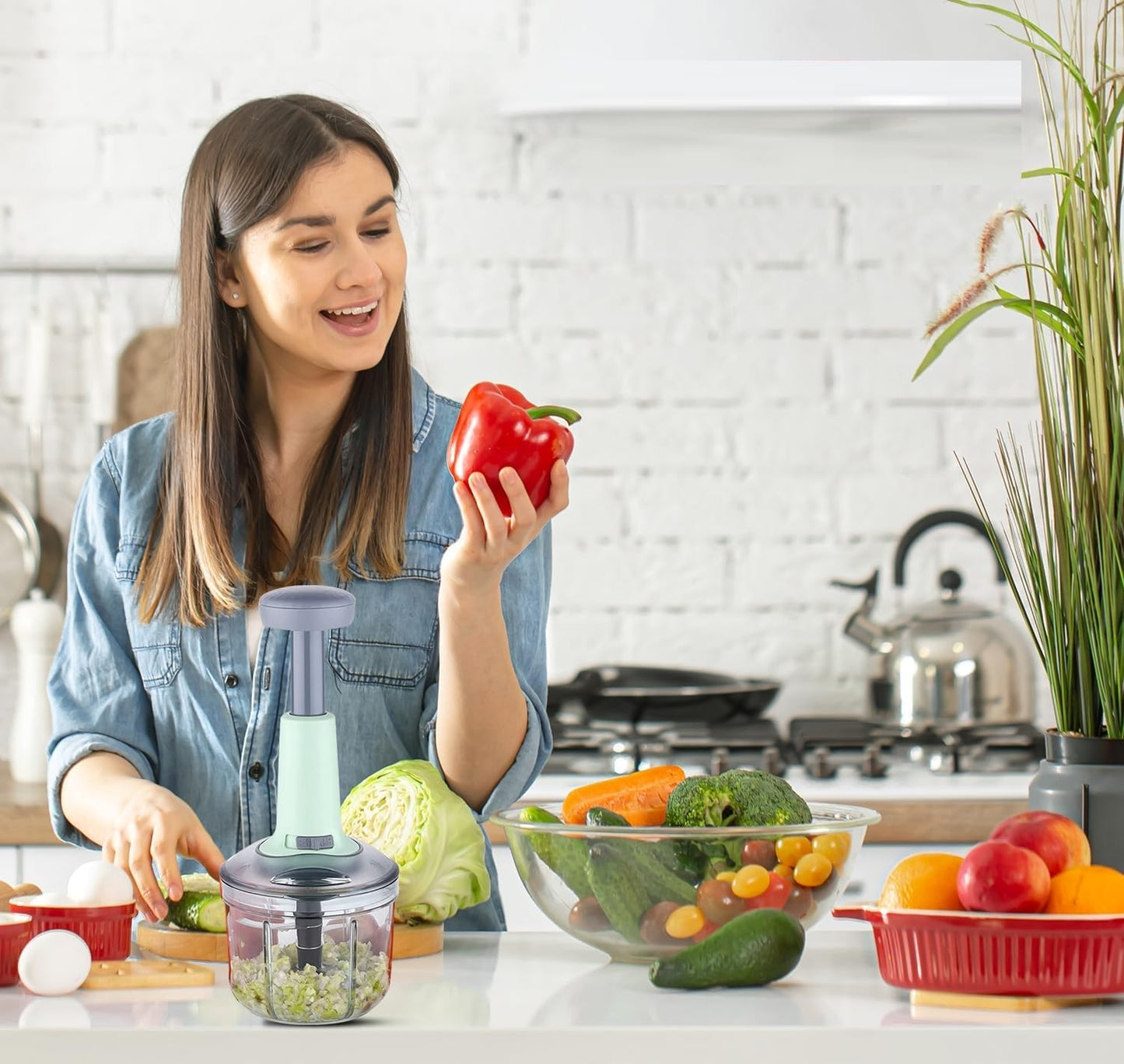 800ML Manually Handy Chopper For Vegetables