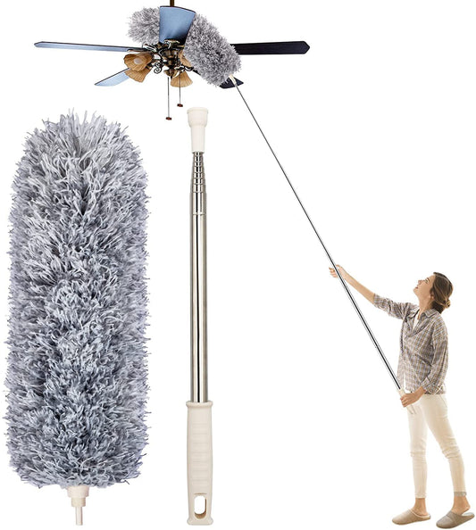 Microfiber Feather Bendable and Extendable Fan Cleaning Duster